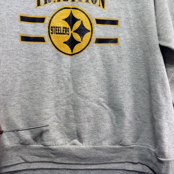 RARE VTG Sweatshirt 80s 90s Pittsburgh Steelers Farrell Tradition XXL USA Gray - Picture 8 of 8